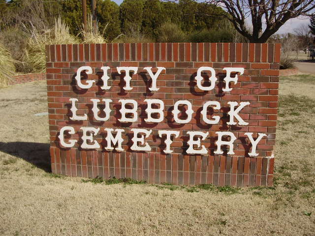 City of Lubbock Cemetery in Lubbock, Texas (1 of 4) (900 KB) Photo from FindAGrave; Added by: David Sifford, 3/05/2010 (Click on Picture to View Full Size) picture