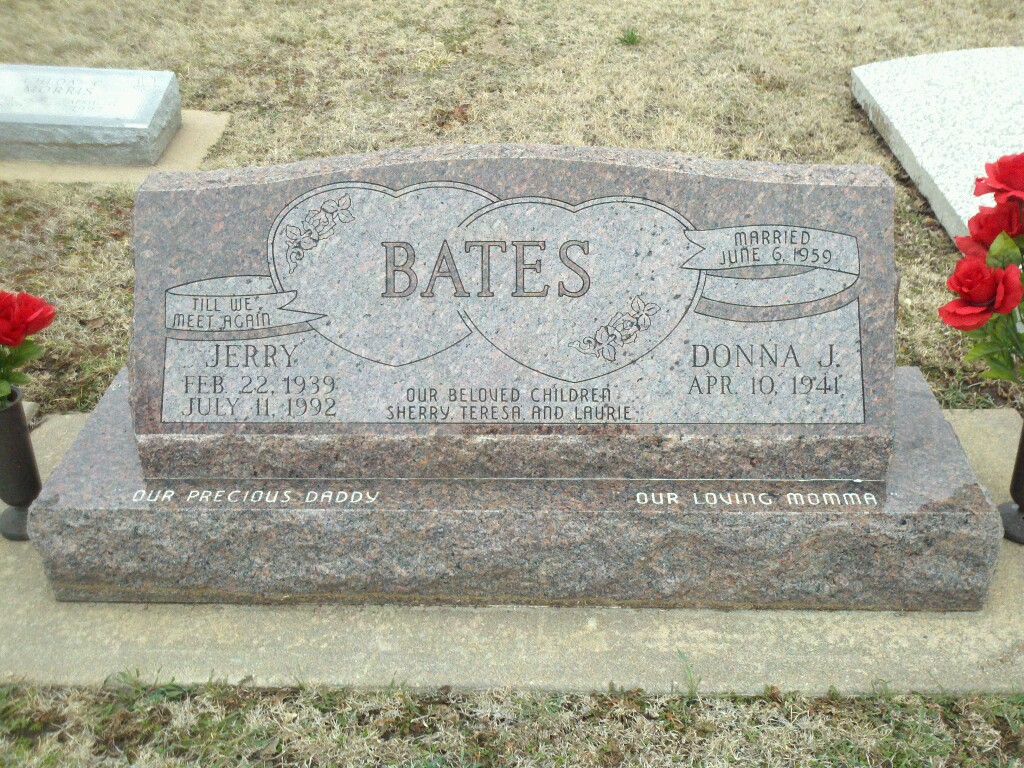 Jerry Bates gravestone in Viola Cemetery (2304 KB) 10 February 2012 Photo from BillionGraves.com; Photographer, rtphilli, February 10, 2012; Transcriber, Janncwebb, February 11, 2012 (Click on Picture to View Full Size) picture