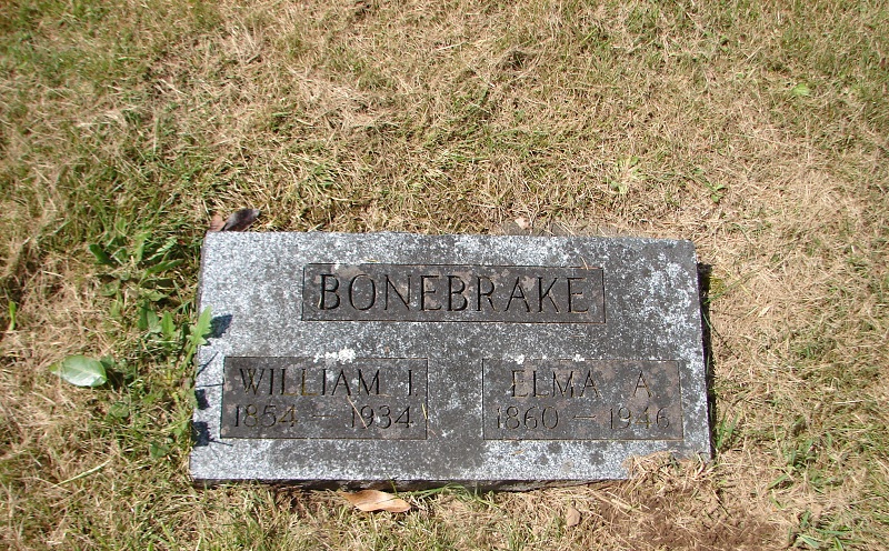 William and Elma Bonebrake gravestone in Coos River Cemetery (1162 KB) 2011 Photo from FindAGrave — Added by: Joyce Chalmers, 4/19/2011 (Click on Picture to View Full Size) picture