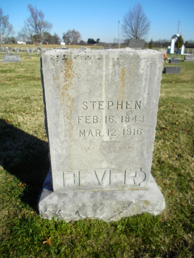 Stephen Bever gravestone in Lockwood Cemetery (613 KB) Photo from FindAGrave; Added by: Judy K. Roberts, 11/28/2013 (Click on Picture to View Full Size) picture