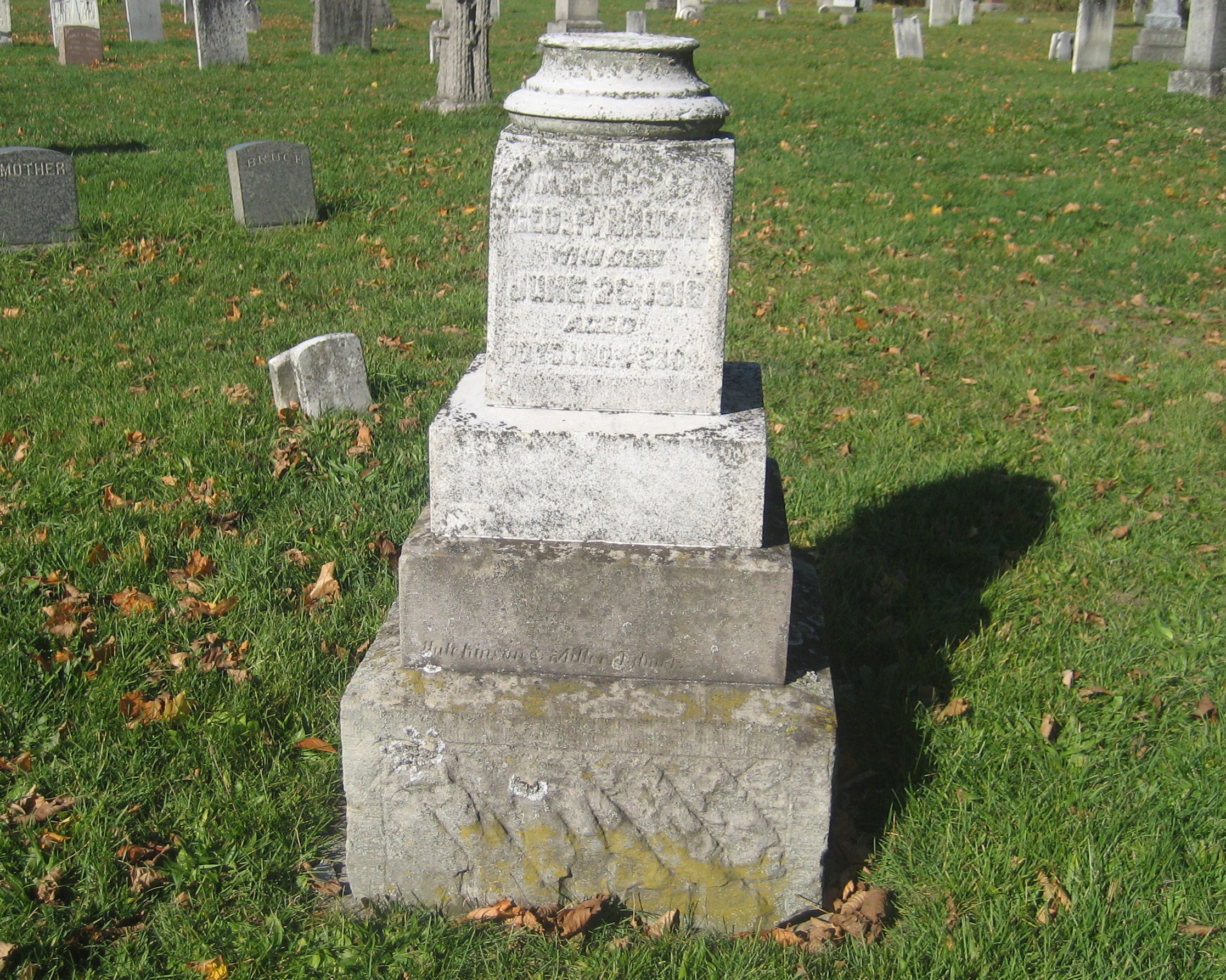 George Paine Brown gravestone in Dunboyne Cemetery (11699 KB) Photo from FindAGrave; Added by: Bruce Johnson, 3/13/2013 'In Memory of / Geo. P. BROWN / Who died / June 26, 1916 / Aged / 79 ys. 1 mo. & 23 ds. Photo taken by Bruce C. Johnson Jr., 1989' (Click on Picture to View Full Size) picture