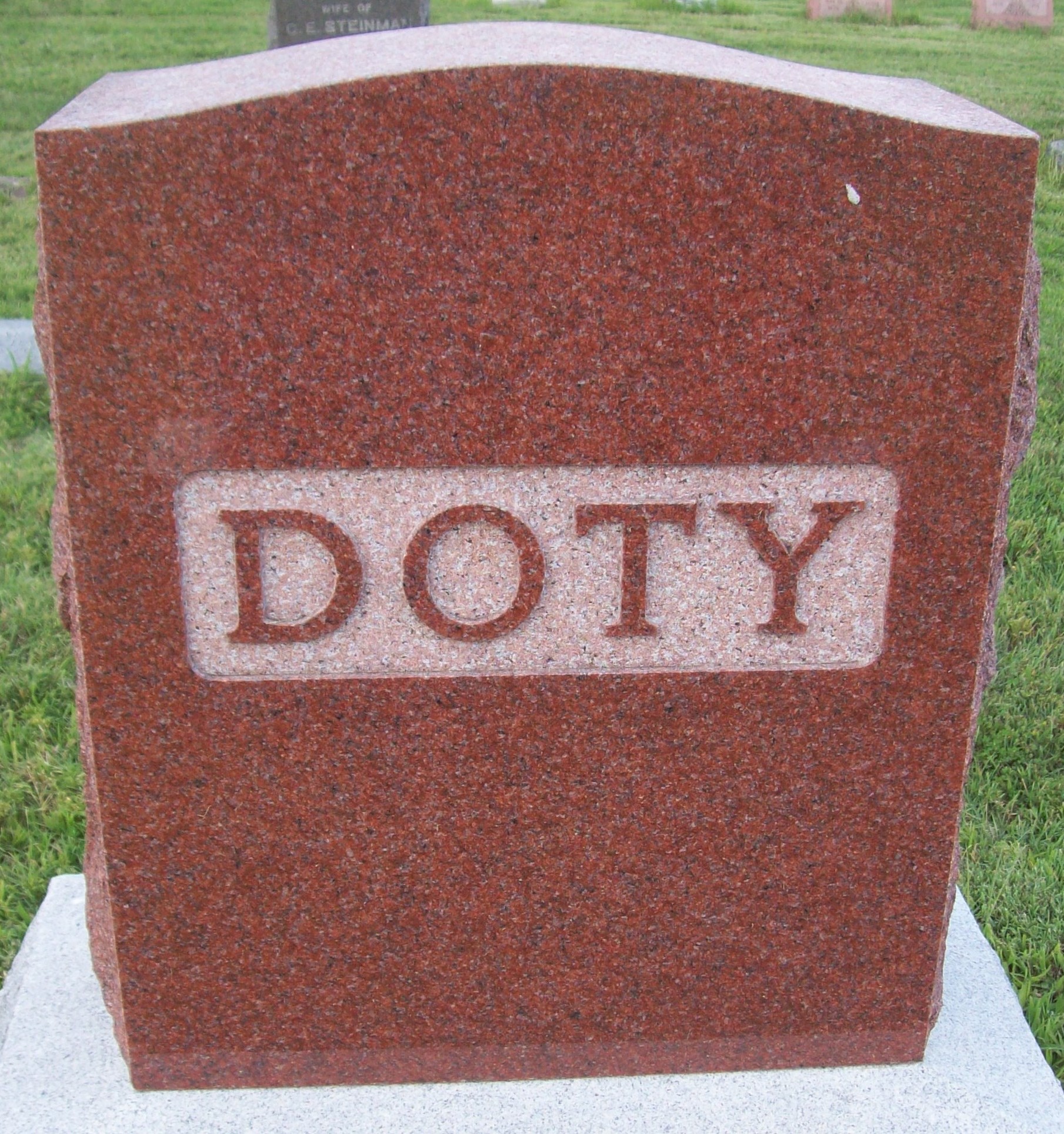 Doty monument in McCune Cemetery (10218 KB) Photo from FindAGrave; Added by: scoop, 7/14/2014 (Click on Picture to View Full Size) picture
