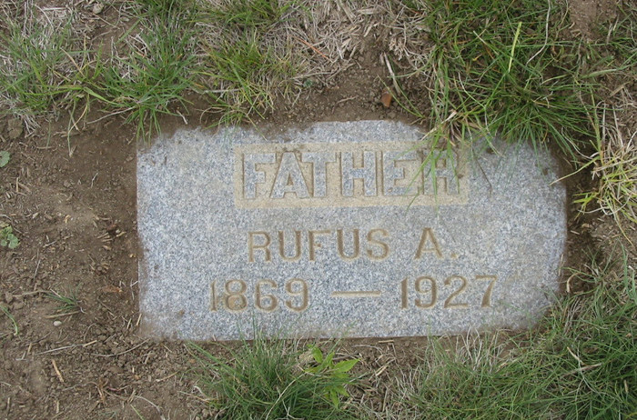 Rufus A. Farrens gravestone in High View Cemetery (947 KB) Photo from FindAGrave; Added by: Dan & Barbara, 5/02/2009 (Click on Picture to View Full Size) picture
