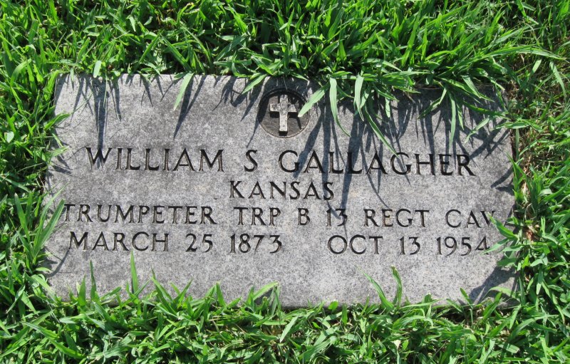 William S. Gallagher military gravesetone in Bethany Cemetery (1197 KB) Photo from FindAGrave; Added by: Judy Mayfield, 6/25/2009 (Click on Picture to View Full Size) picture