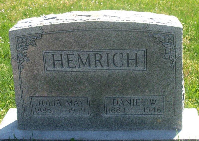 Dan and May Hemrich gravestone in Hanna Cemetery (1331 KB) Photo from FindAGrave — Added by: Lady In Black, 4/14/2010 (Click on Picture to View Full Size) picture