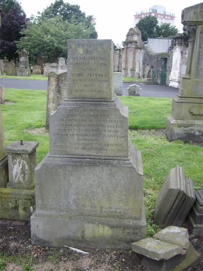 Jessie Jeffrey monument in Irvine Old Parish Churchyard, 1 of 3 (672 KB) http://www.ayrshirepast.com/people/ (Click on Picture to View Full Size) picture