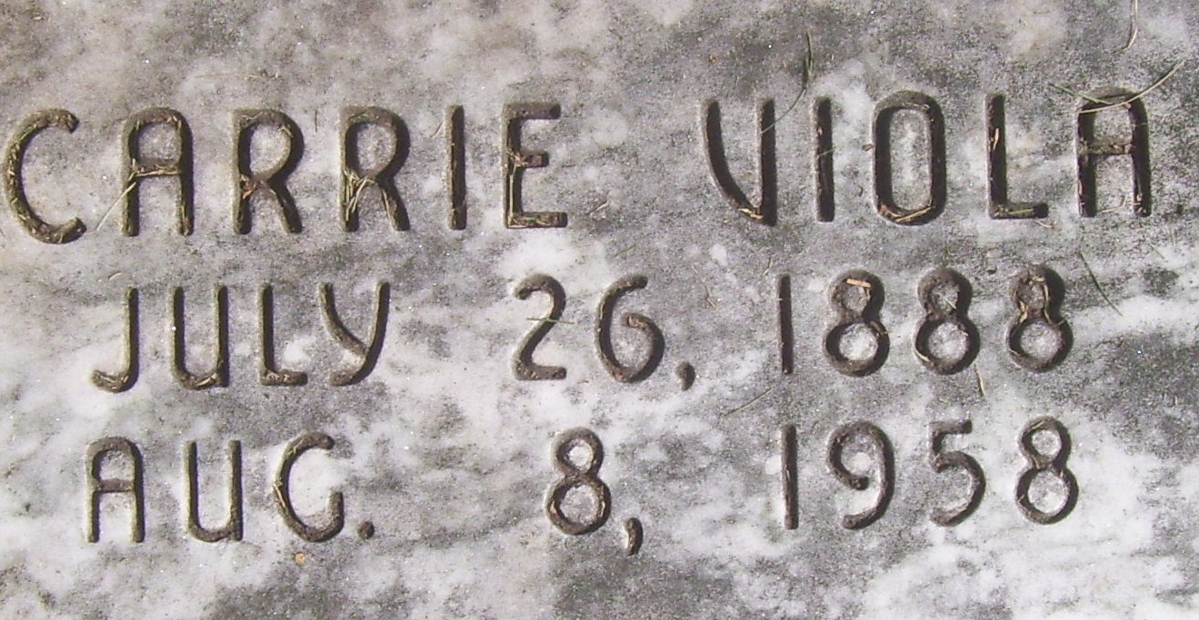 detail from Carrie and Dellmer Likens gravestone, Bear Creek Cemetery (2645 KB) Photo from FindAGrave — Added by: colette harrison, 12/25/2010 (Click on Picture to View Full Size) picture