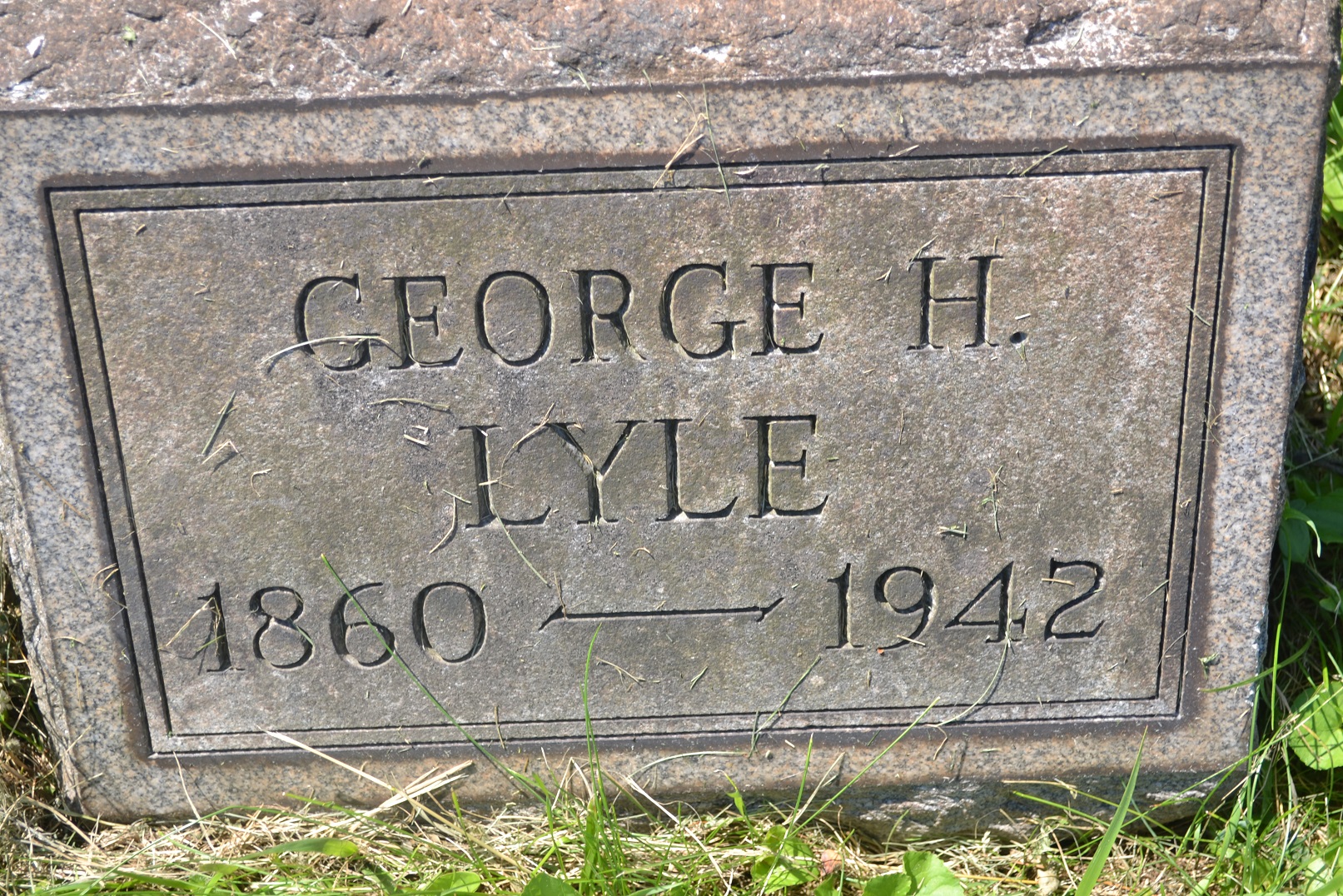 George H. Lyle gravestone in Homestead Cemetery (5087 KB) Photo from FindAGrave; Added by: LAB, 6/11/2014 (Click on Picture to View Full Size) picture