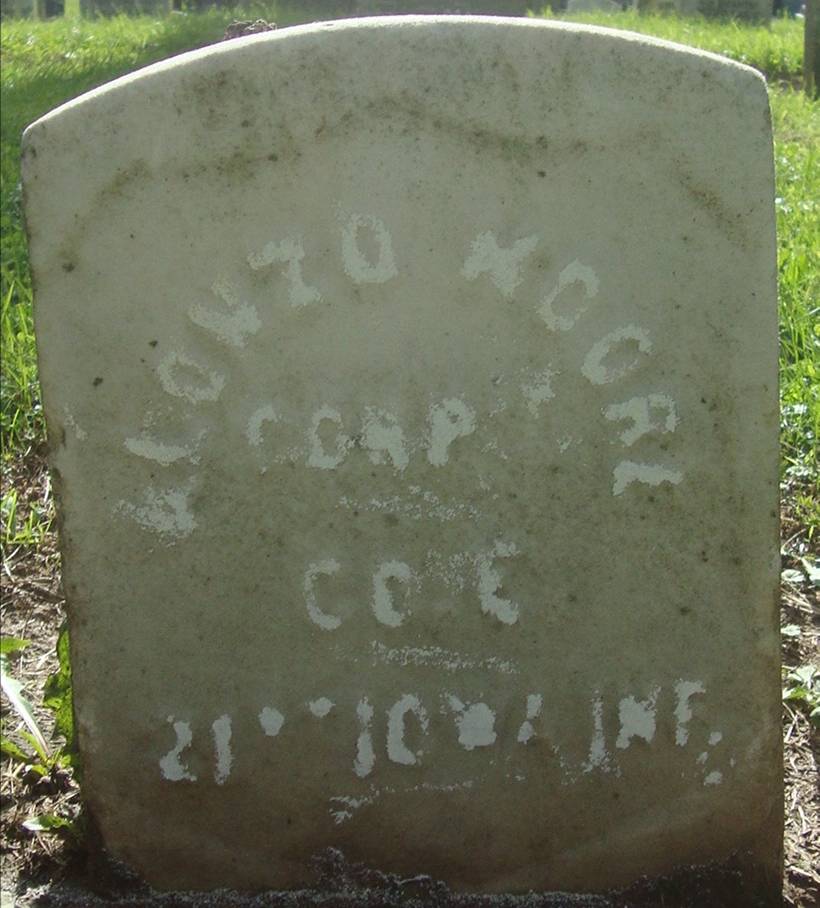 Alonzo Moore gravestone in Linwood Cemetery (2181 KB) Photo from FindAGrave; Added by: Cheryl Locher Moonen, 1/19/2012 (Click on Picture to View Full Size) picture