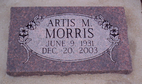 Artis M. Morris gravestone in Viola Cemetery (435 KB) Photo from FindAGrave; Added by: Barb, 3/29/2008 (Click on Picture to View Full Size) picture