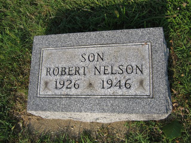 Robert Nelson gravestone in Maple Grove Cemetery (900 KB) Photo from FindAGrave; Added by: ladyN70, 7/11/2010 (Click on Picture to View Full Size) picture
