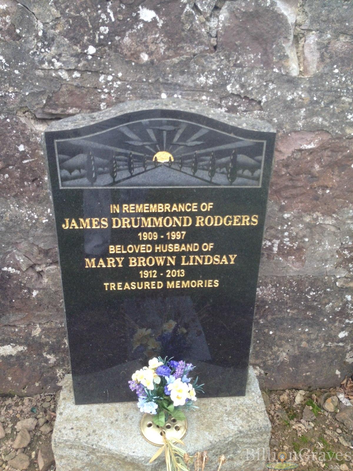 James and Mary Rodgers gravestone in Maybole Cemetery (5625 KB) Photo from BillionGraves; Photographed by HelenDBurton on September 14, 2014; transcribed by HelenDBurton on November 23, 2014. (Click on Picture to View Full Size) picture