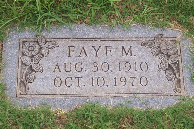 Faye M. Spowart gravestone in Memorial Park Cemetery (798 KB) Photo from FindAGrave; Added by: shirley tauer, 6/12/2010 (Click on Picture to View Full Size) picture