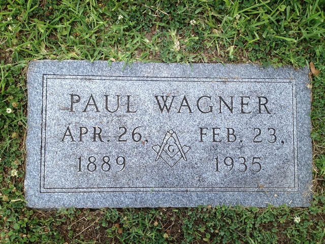 Paul Wagner gravestone in Forest Park Lawndale Cemetery (900 KB) Photo taken on 12 June 2013 by Chris Cook of Dignity Memorial / Forest Park Lawndale Cemetery for me; posted to FindAGrave with his permission. (Click on Picture to View Full Size) picture