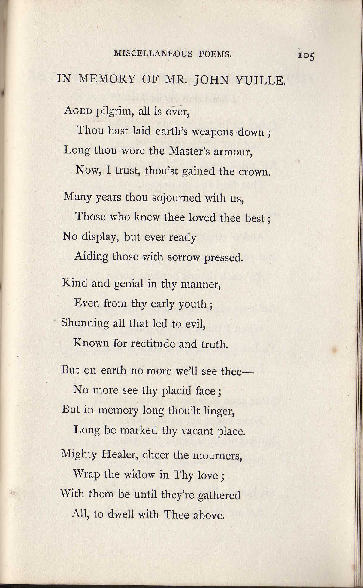 Poem honoring John Yuille, written by Joan Kelly (6930 KB) Cir 1884 (Click on Picture to View Full Size) picture