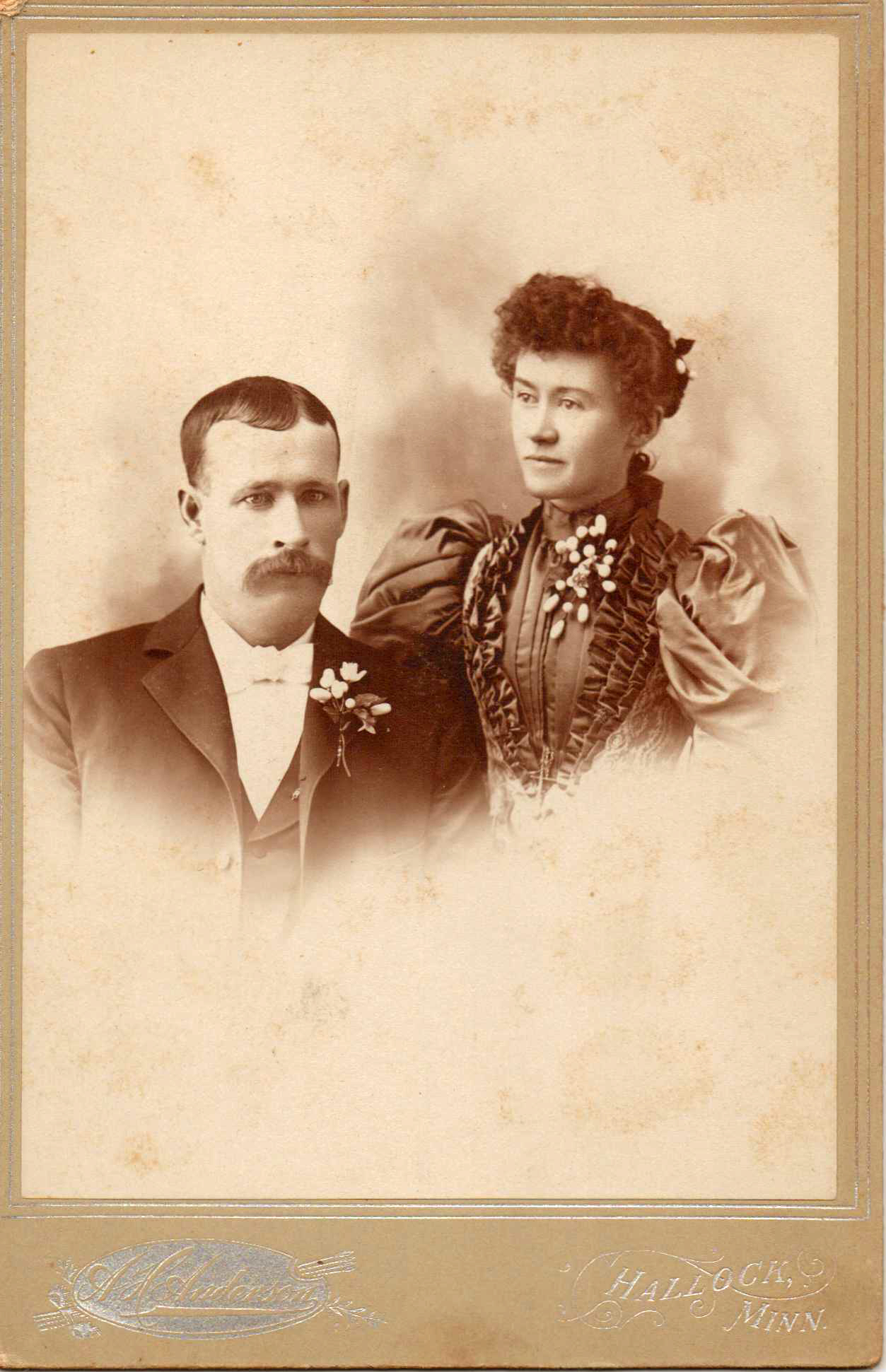 Daniel McKenzie and his wife, Agnes Ann (McFarlane) McKenzie (7130 KB) Slightly edited version of a photo obtained on Ancestry: Agnes McFarlane McKinzie; kjdomm originally shared this to Domm Family Tree; 24 Apr 2010 Portrait / Family Photo; (image file originally titled 'Agnes McFarlane McKinzie.jpg') (Click on Picture to View Full Size) picture